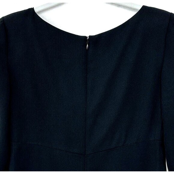 Jeannene Booher Dress Womens Sz 4 Lined Pullover Twist-Tie Front Back Zip Black - Picture 4 of 12